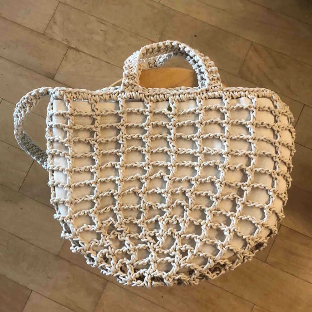 Madewell crochet canvas purse